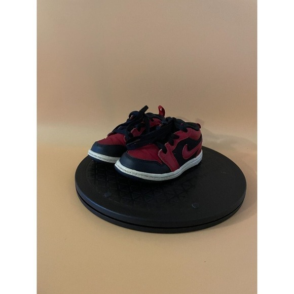 Nike Air Jordan Retro 1 Low PS Sneakers Size 7C Black Red‍‍‍‍‍‍‍‍‍‍‍‍‍ - Picture 2 of 4